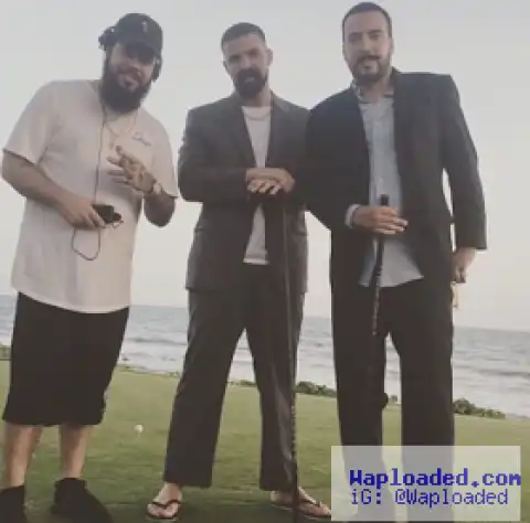 Check out Drake's flip flops